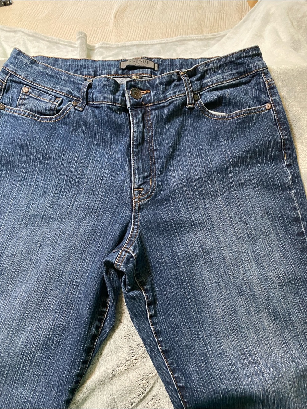 Nine West Straight Leg Jeans in Classic Blue